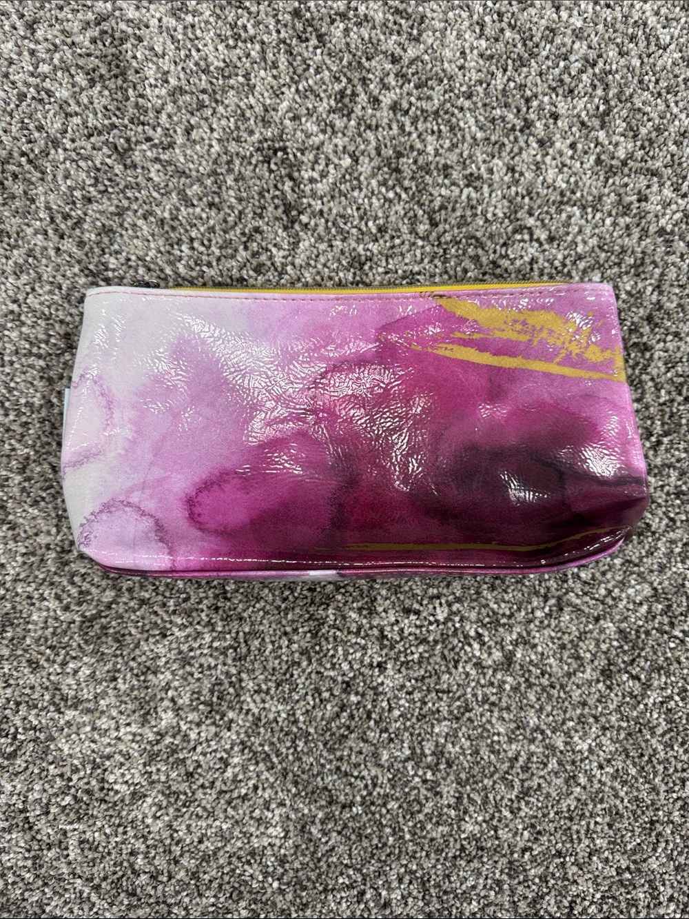 Papaya Glossy Pink Watercolor Clutch Bag